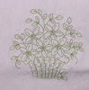 Redwork basket of wildflowers embroidery design Redwork basket of wildflowers embroidery design