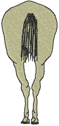 A Horse's Behind Embroidery Design
