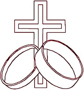 Redwork Forever Rings Marriage Symbol Embroidery Design