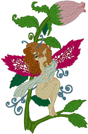 Crystobel: The Rosebud Fairy Embroidery Design