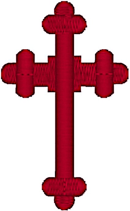 Budded Cross Embroidery Design
