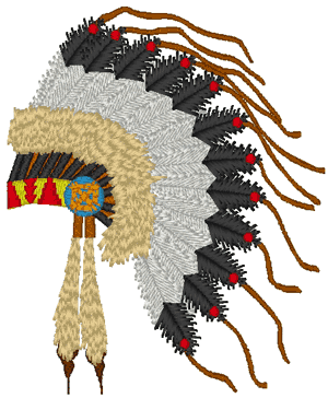 Native American Headdress Embroidery Design