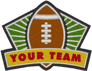 Football Emblem 1 Embroidery Design