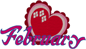 Illustrated MOY: February Embroidery Design