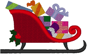 Machine Embroidery Design: Sleigh Full Of Presents
