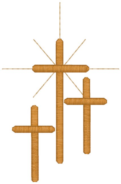 Three Crosses #3 Embroidery Design