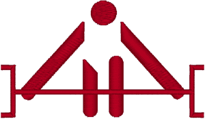 Weight Lifting Pictogram Embroidery Design