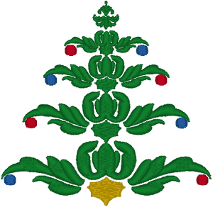 Layered Christmas Tree Embroidery Design