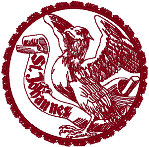 Emblem of St. John the Evangelist Embroidery Design