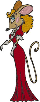 Broadway Mouse Embroidery Design