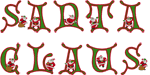 Little Santas Alphabet Embroidery Design