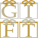 Christmas Gift Alphabet Embroidery Design
