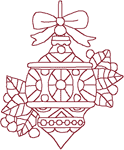 Machine Embroidery Designs: Christmas Ornament & Holly