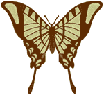 Machine Embroidery Design: Golden Swallowtail Butterfly