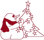 Redwork Machine Embroidery Designs: Decorating the Christmas Tree