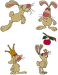 4 Earls the Bunnies Embroidery Design