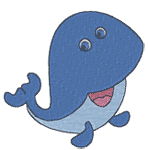 Wilbur the Whale Embroidery Design