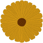 Yellow Daisy Embroidery Design
