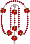 Machine Embroidery Designs: Poinsettia Rosary
