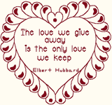 Redwork Machine Embroidery Design: Love Quote 5