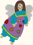 Machine Embroidery Designs: Colonial Patches Angel