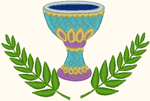 Chalice & Palm Fronds Embroidery Design