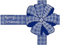 Machine Embroidery Designs: Merry Christmas Bow