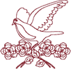 Machine Embroidery Designs: Redwork Heavenly Doves #10