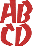 Machine Embroidery Design: Banco Font Alphabet
