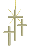 Machine Embroidery Design: Christian Designs: Three Crosses #3