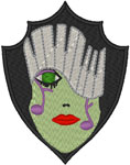 Mardi Gras Music Mask Embroidery Design