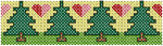 Cross Stitch Christmas Tree Border Embroidery Design