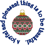 Cross Stitch Christmas Ornament #3 Embroidery Design