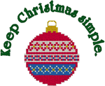 Cross Stitch Christmas Ornament #4 Embroidery Design
