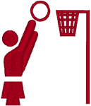 Basketball Pictogram #2 Embroidery Design