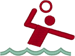 Water Polo Pictogram Embroidery Design