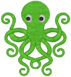 Playful Octopus Embroidery Design