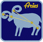 Machine Embroidery Design: Zodiac Aries