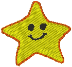 Machine Embroidery Designs: Happy Face Star