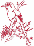 Redwork Machine Embroidery Designs: Kingfisher