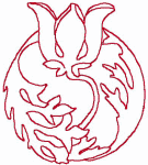 Redwork Stylized Tulip #1 Embroidery Design