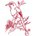 Redwork Songbirds #1 Embroidery Design