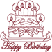 Redwork Machine Embroidery Designs: Food & Drink