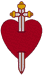 Sacred Heart and Sword Embroidery Design