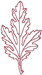 Redwork black poplar leaf embroidery design