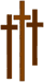 Christian Designs: Three Crosses #1 Embroidery Design
