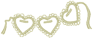 Machine Embroidery Designs: String of Hearts