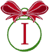 Christmas Bows & Ornaments Alphabet I