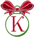 Christmas Bows & Ornaments Alphabet K