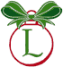 Christmas Bows & Ornaments Alphabet L